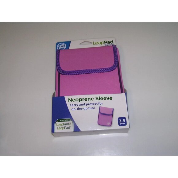 New Leap Frog LeapPad & LeapPad Pad Explorer Pink Purple Neoprene Sleeve Case - Picture 1 of 3